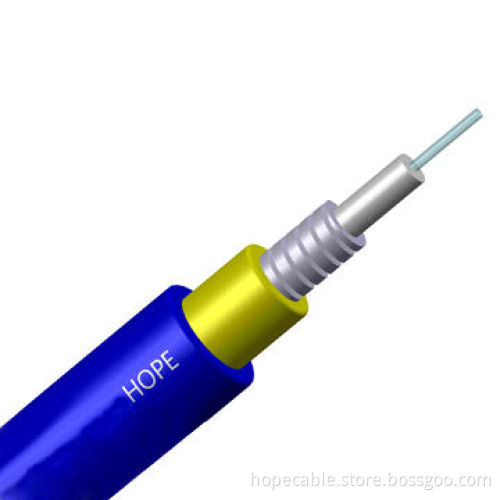 Single-mode/Multimode G.652D G.655 50/125 62.5/125 Simplex Round Armoured Fiber Optic Cable